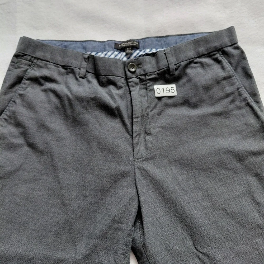 Banana Republic Kentfield Pant Gray 36x34 Cotton Chinos